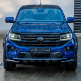 Vw Amarok 2023 On V2 Black Powder Coat Front Spoiler Bar