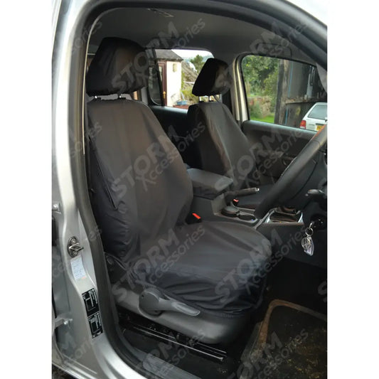 VW Amarok Double Cab 2016 On V6 Front Seat Covers In Black