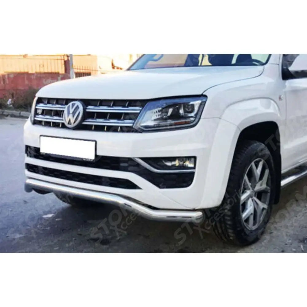 Vw Amarok V6 2017-2022 - Stx Stainless Steel Twisted City Bar - Spoiler Bar - 70mm
