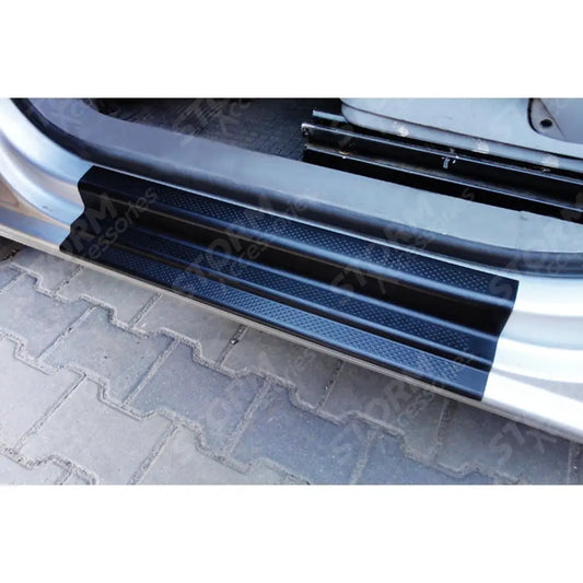 Vw Caddy 2004 On Stx Door Sill Protectors In Black - 2 Piece Set