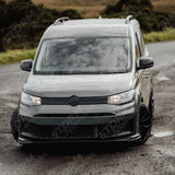 Vw Caddy 2021 On Front Bumper Spoiler Splitter Lip - Gloss Black