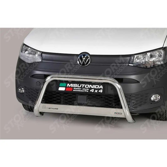 Vw Caddy 2021 On Misutonida Eu Approved Stainless Steel Front A-bar - 63mm
