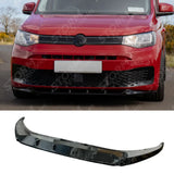 Vw Caddy 2021 On V2 Front Splitter - Gloss Black
