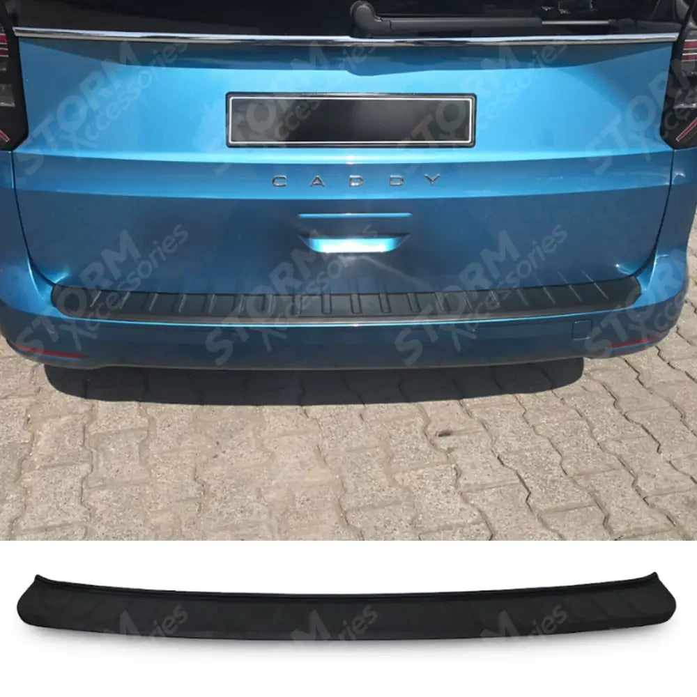 VW Caddy 2021 On V2 Rear Bumper Protector Cover In Black