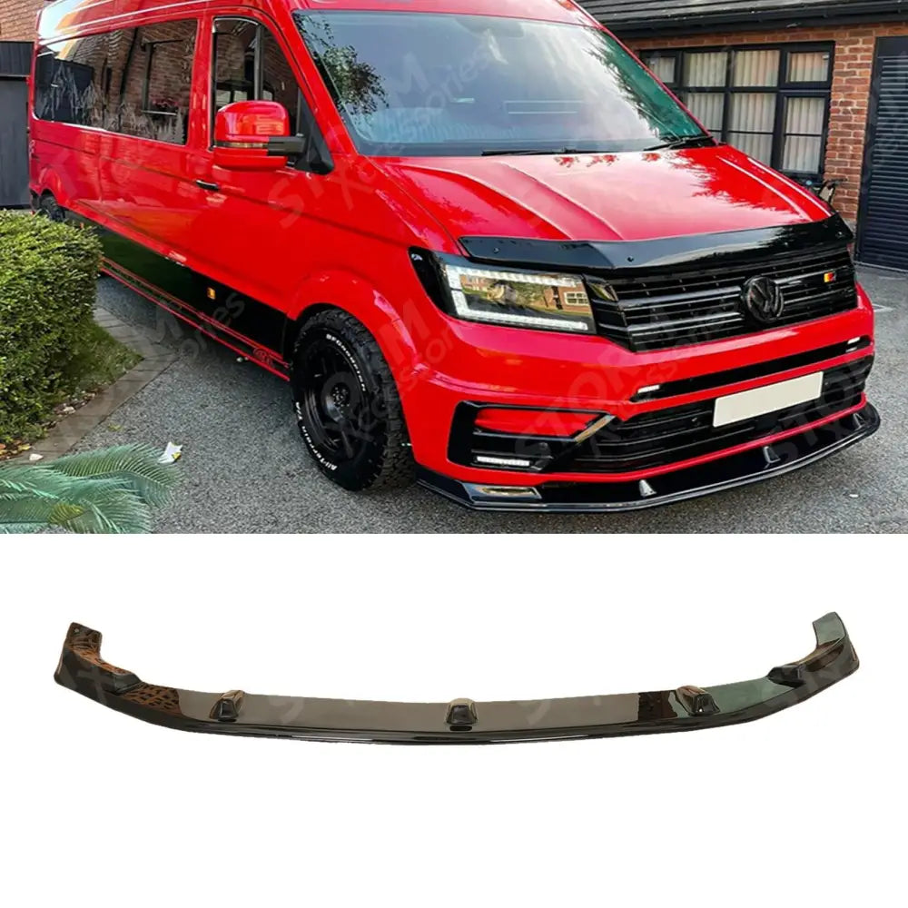 Vw Crafter 2017 On / Man Tge Mk1 2017-2022 Front Splitter - Gloss Black