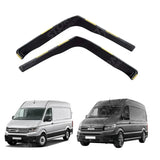 Vw Crafter 2017 On / Man Tge 2017 On Stx Wind Deflectors 2pcs Set - Internal Fit - Dark Smoke