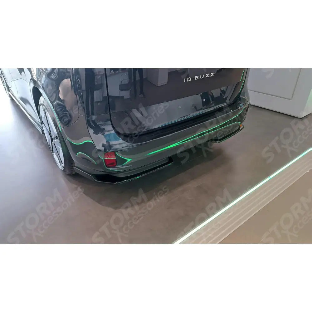 Vw Id Buzz 2021+ Rear Diffuser Splitter In Gloss Black