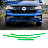 Vw T6.1 2019 - 2024 Transporter Front Bumper Lower 5pcs Grille Trim Inserts Choose Colour Green