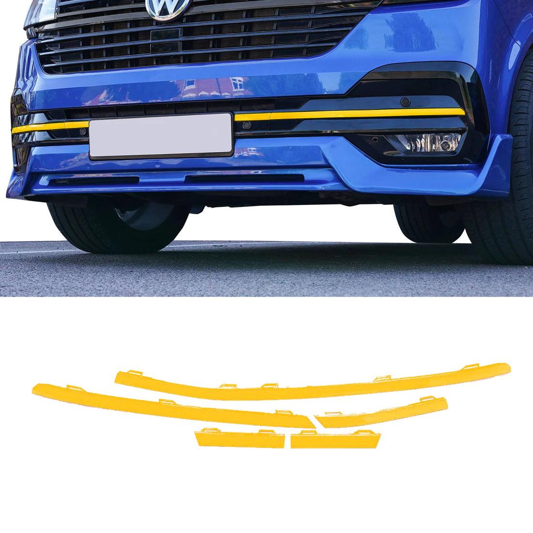 VW T6.1 2019 ON TRANSPORTER FRONT BUMPER LOWER 5PCS GRILLE TRIM INSERTS CHOOSE COLOUR - Storm Xccessories2