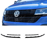 Vw T6.1 Transporter Front Radiator Badged Grille Upper Lower Clip In Trim Choose Colour Matte Black
