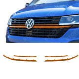 Vw T6.1 Transporter Front Radiator Badged Grille Upper Lower Clip In Trim Choose Colour Orange