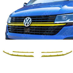 Vw T6.1 Transporter Front Radiator Badged Grille Upper Lower Clip In Trim Choose Colour Yellow
