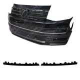 Vw T6 Transporter 2015-2019 Front Upper 2 Piece Clip In Grille Streamer - Choose Colour Gloss Black