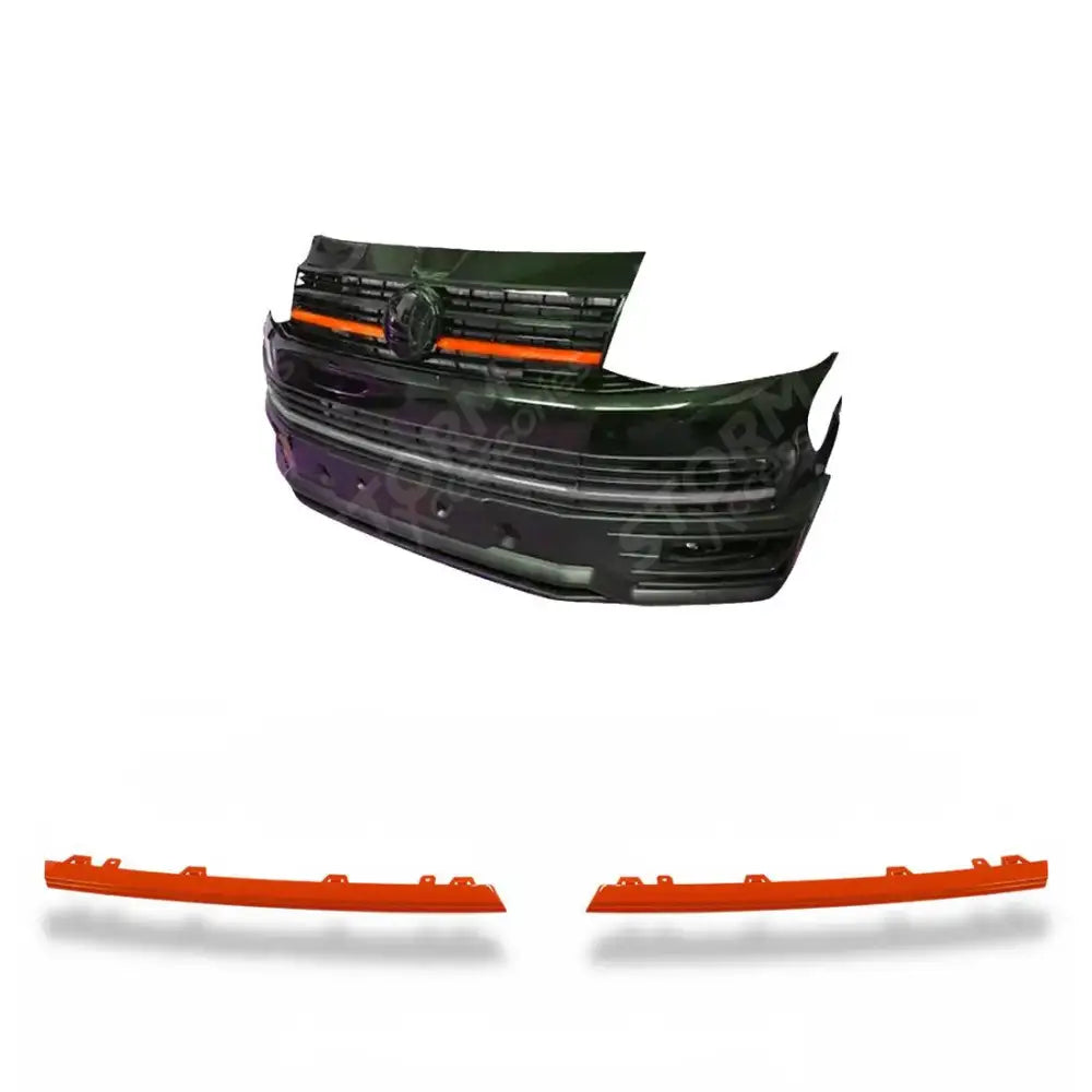 Vw T6 Transporter 2015-2019 Front Upper 2 Piece Clip In Grille Streamer - Choose Colour Orange