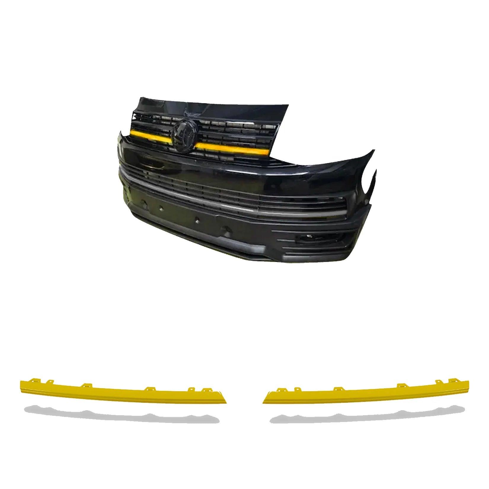 VW T6 TRANSPORTER 2015-2019 FRONT UPPER 2 PIECE CLIP IN GRILLE STREAMER - CHOOSE COLOUR - Storm Xccessories2