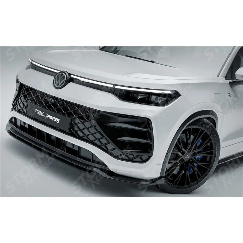VW Tayron R-Line MK1 2025 On Front Splitter In Gloss Black