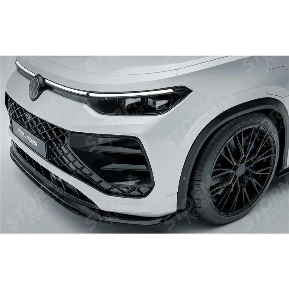 VW Tayron R-Line MK1 2025 On Front Splitter In Gloss Black