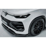 VW Tayron R-Line MK1 2025 On Front Splitter In Gloss Black