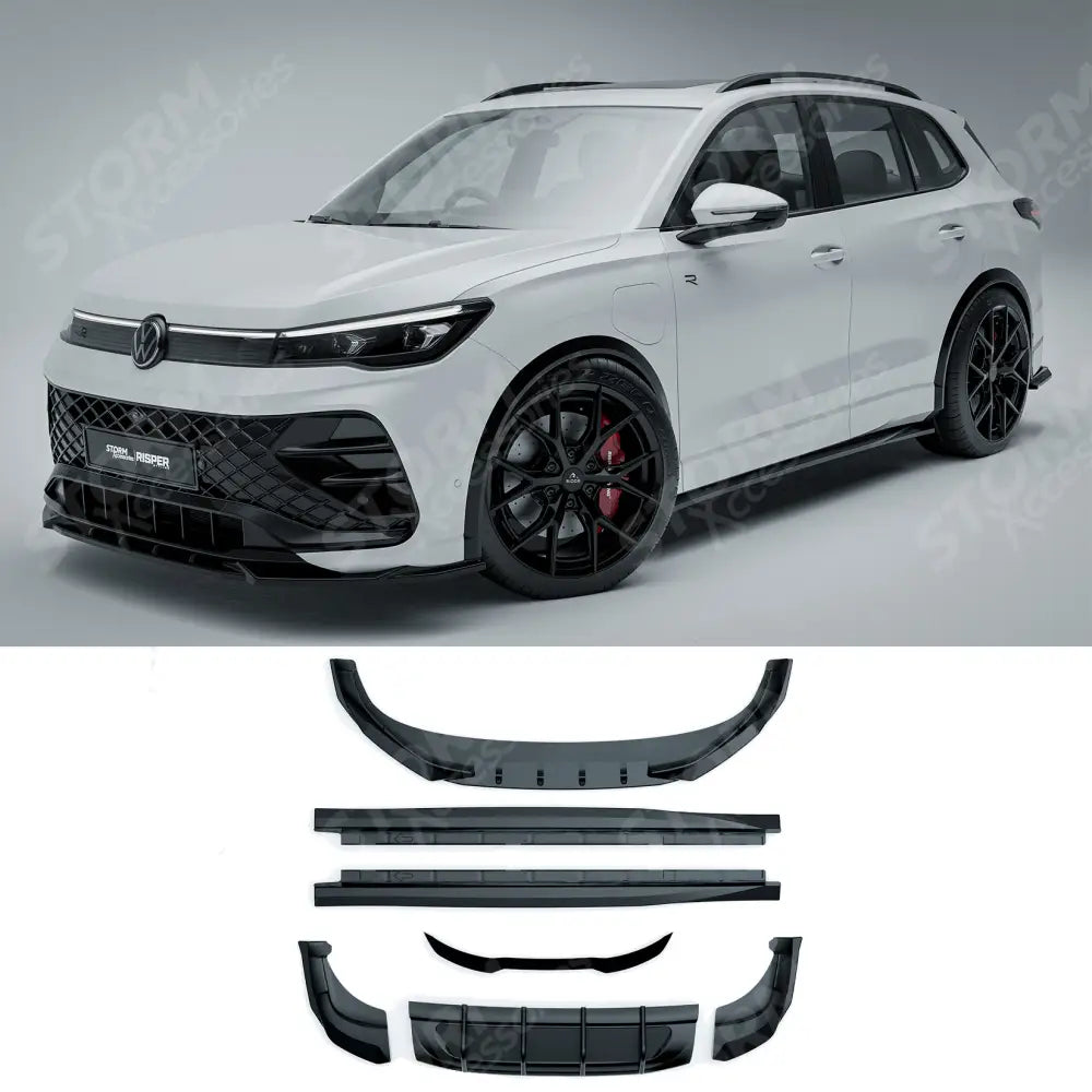 VW Tiguan R-Line MK3 2024 On Aero Body Kit In Gloss Black