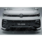 VW Tiguan R-Line MK3 2024 On Front Splitter In Gloss Black
