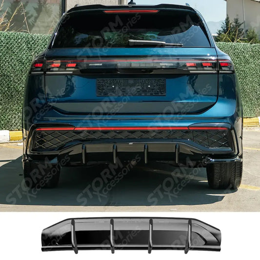 VW Tiguan R-Line MK3 2024 On Rear Valance In Gloss Black