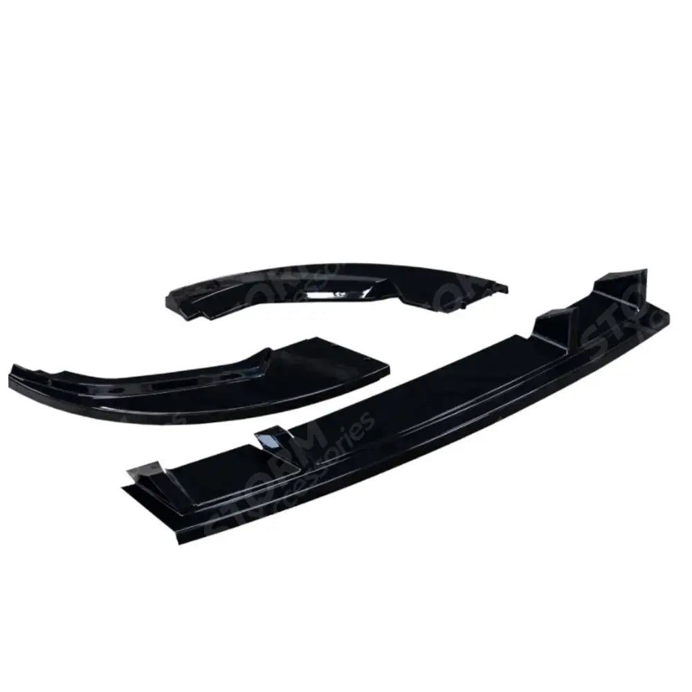 Vw Transporter 6.1 2019 - 2024 Stx 3 Piece Style Front Splitter Spoiler - Gloss Black