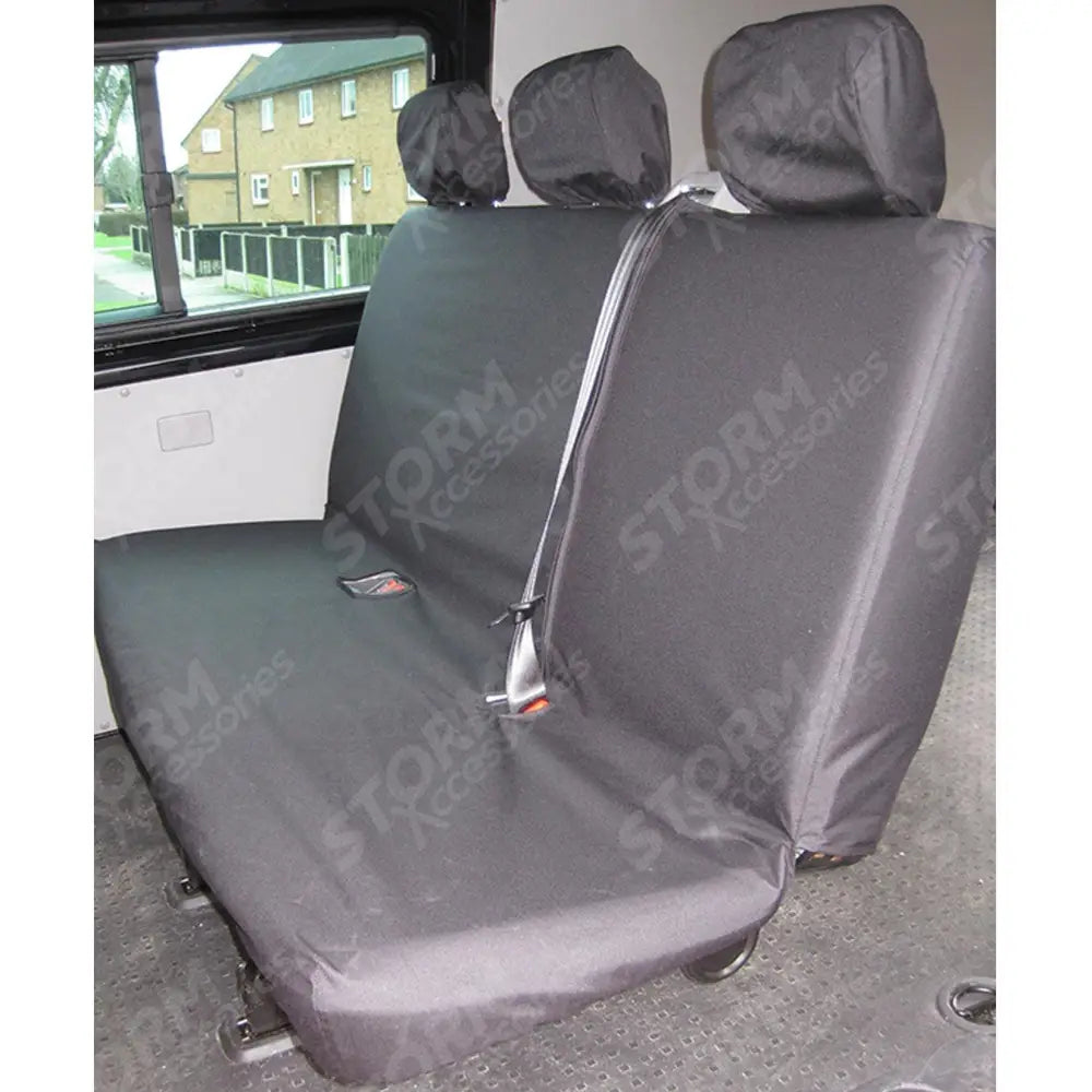 Vw Transporter T5 2003-2009 Rear Bench Seat Covers - Black
