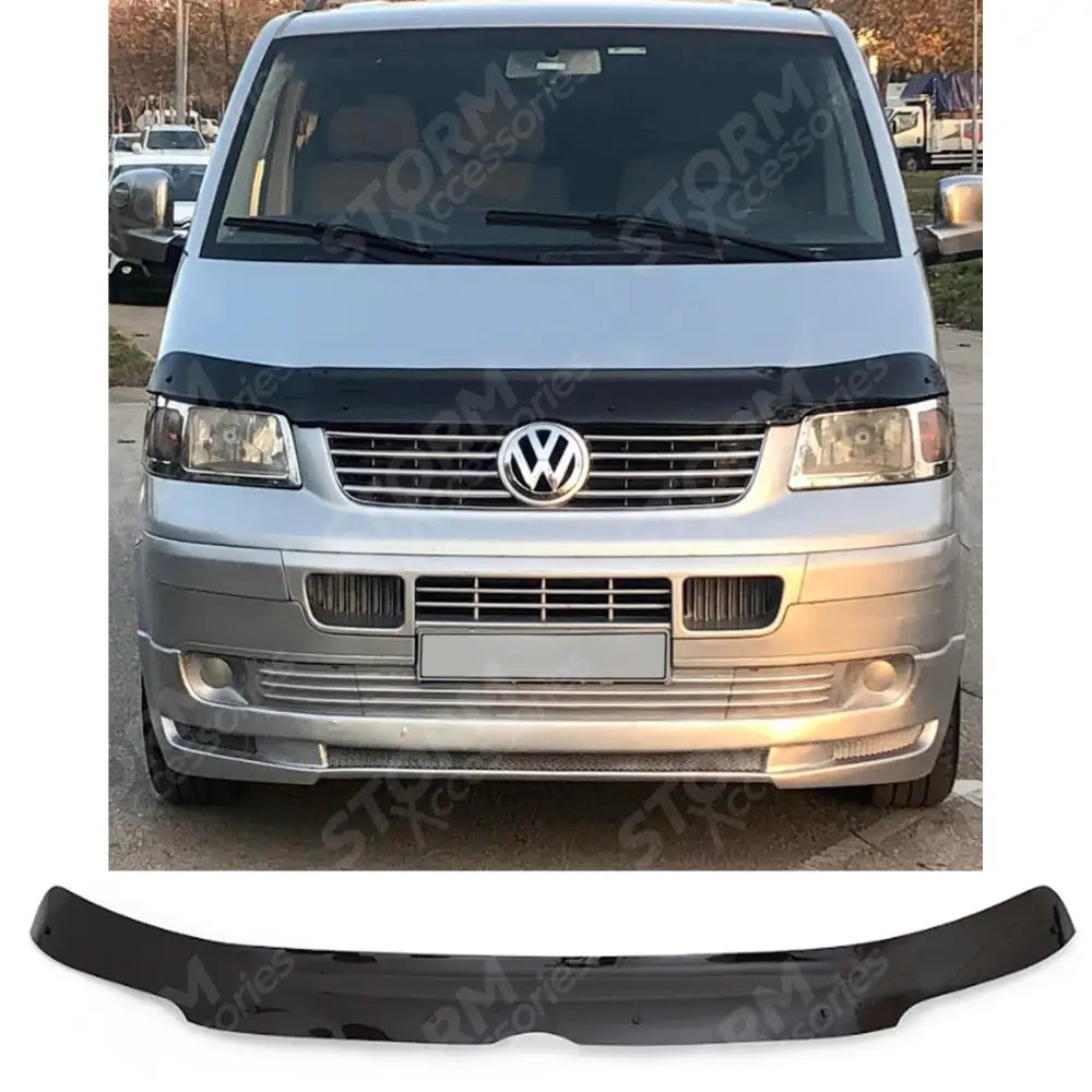 Vw Transporter T5 - 2003 - 2009 - Stx Bonnet Guard Protector - Black - B030
