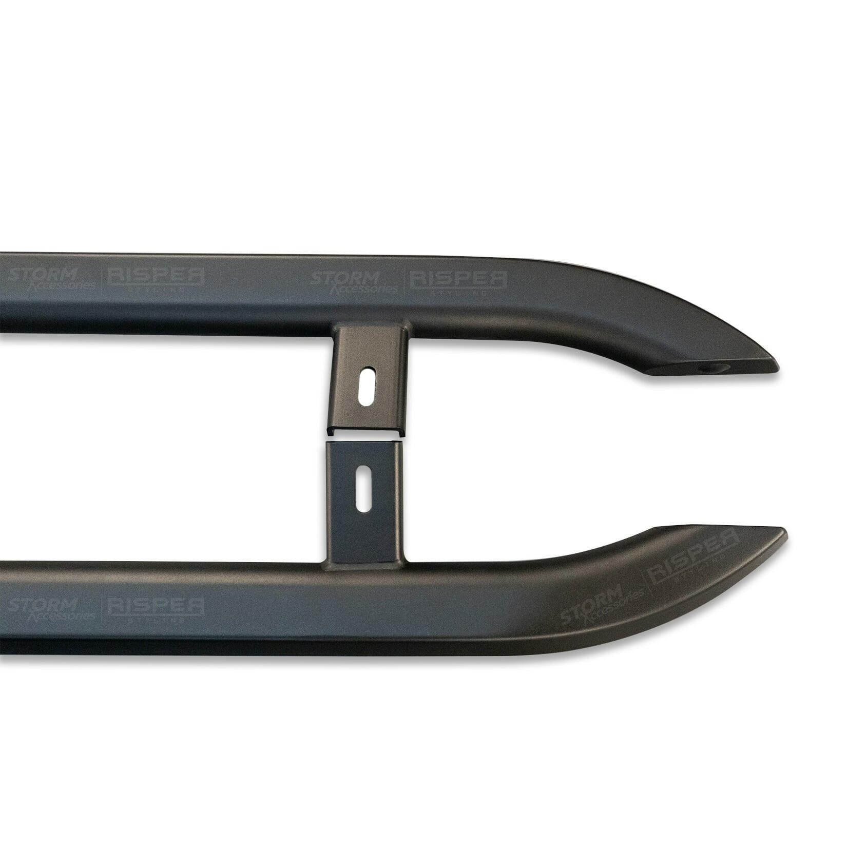 Vw Transporter T5 & T6 Lwb 2003-2023 Trapezoid Side Bars In Matt Black