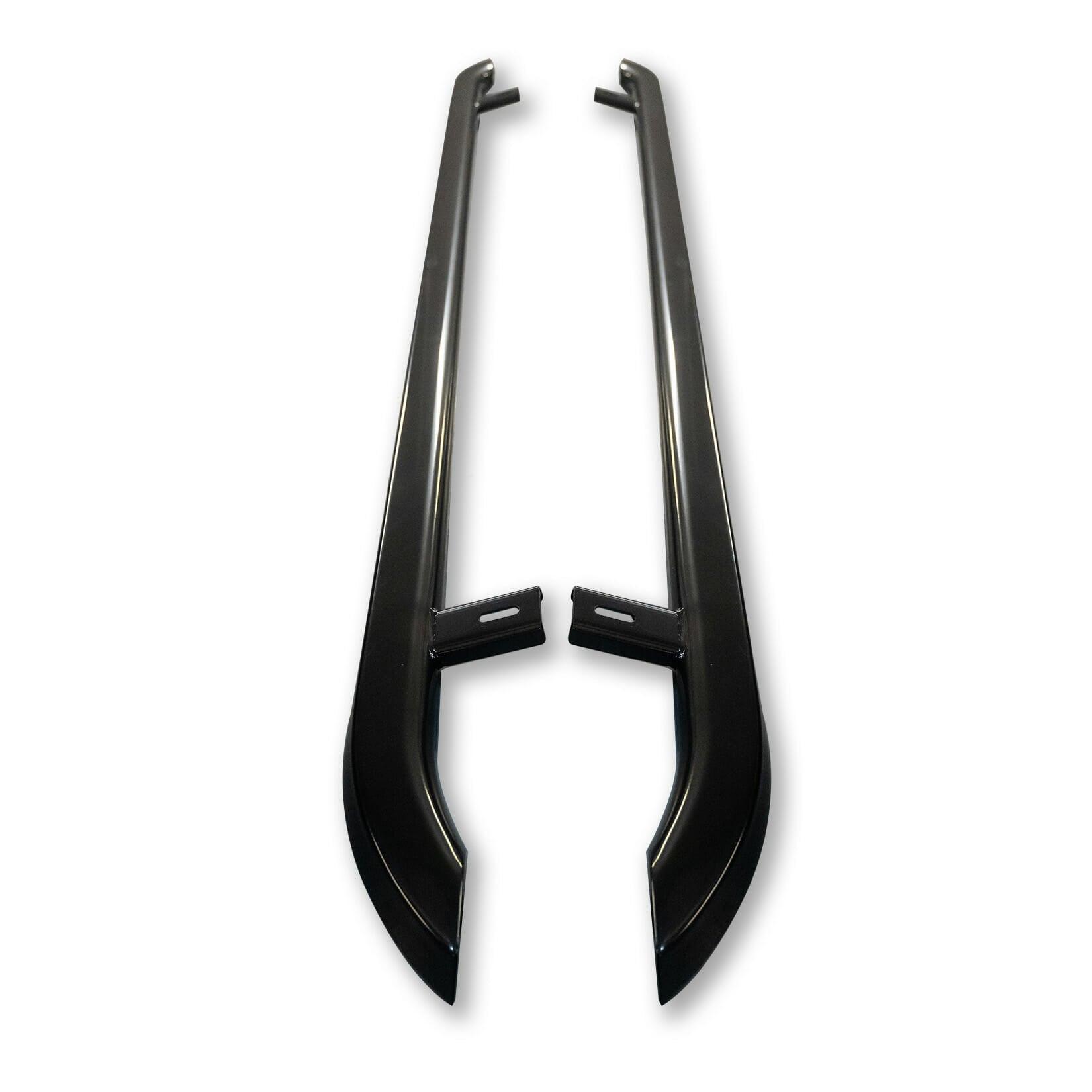 VW TRANSPORTER T5 & T6 SWB 2003-2023 TRAPEZOID SIDE BARS IN GLOSS BLACK - Storm Xccessories2