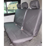 Vw Transporter T5 T6 2010 - 2024 Rear 3-seater Bench Passenger Seat Covers - Grey