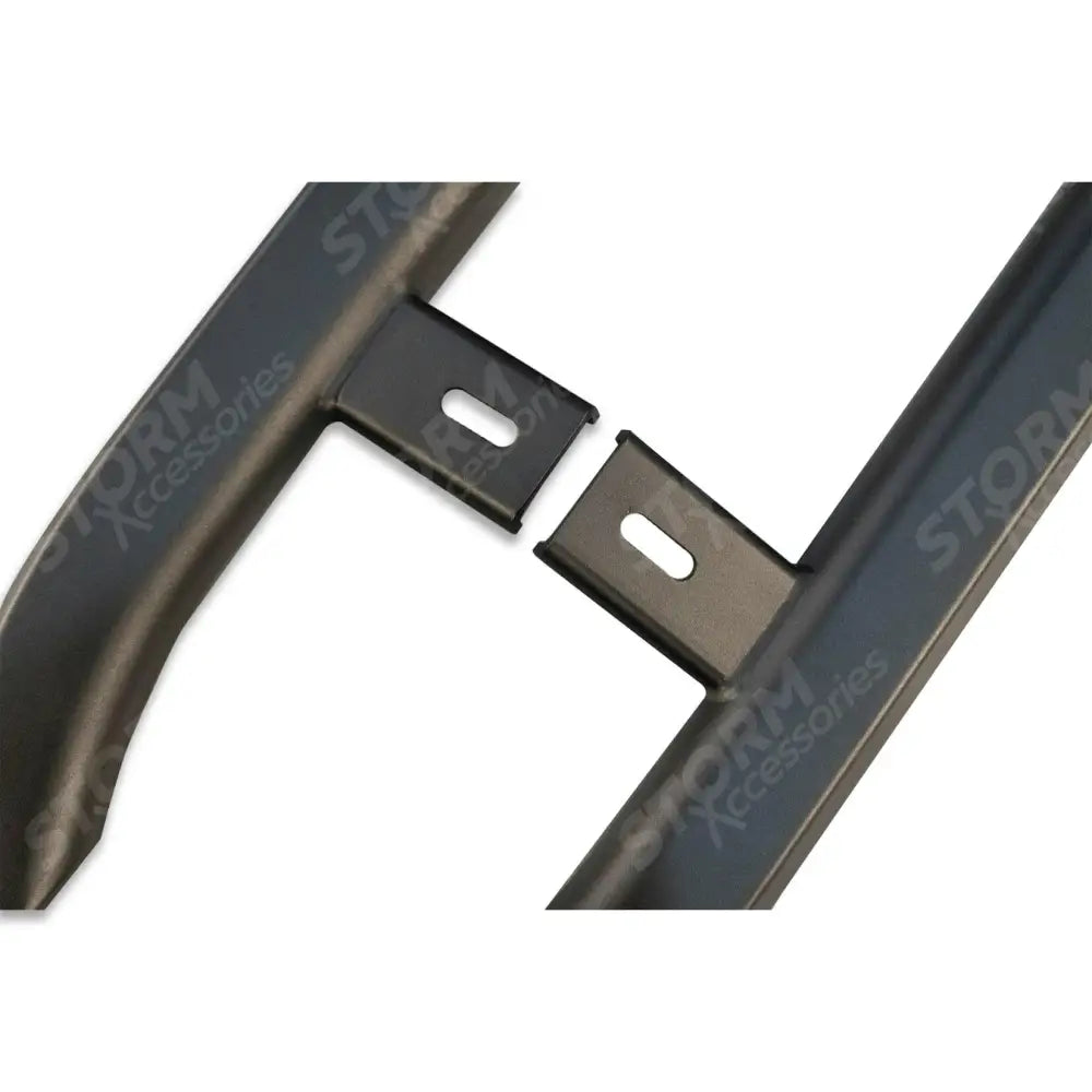Vw Transporter T5 & T6 Lwb 2003-2023 Trapezoid Side Bars In Matt Black