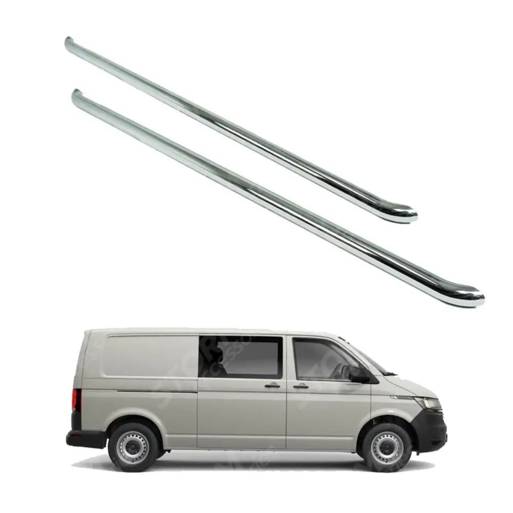 Vw Transporter T5 / T6 Lwb 2003 - 2024 2.4 Inch Stainless Steel Oe Style Sportline Side Bars