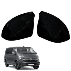 VW TRANSPORTER T5 T6 T6.1 MIRROR COVERS IN GLOSS BLACK - PAIR - Storm Xccessories