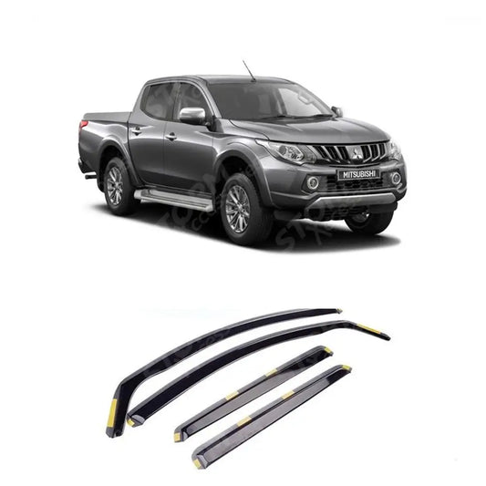 W151 For Mitsubishi L200 Series 5 / 6 Double Cab Wind Deflectors - Internal 4pc Set