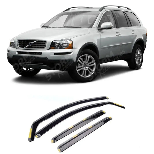 W164 - Volvo Xc60 2008-2017 Stx Internal Wind Deflectors - 4pcs - Clip In Fitment - Dark Smoke