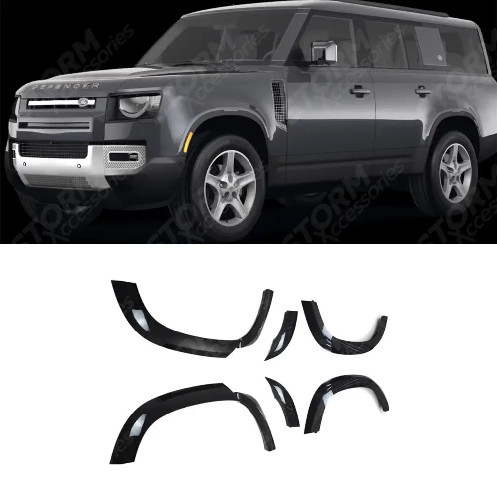 Wheel Arch Kit Gloss Black For Land Rover Defender 130