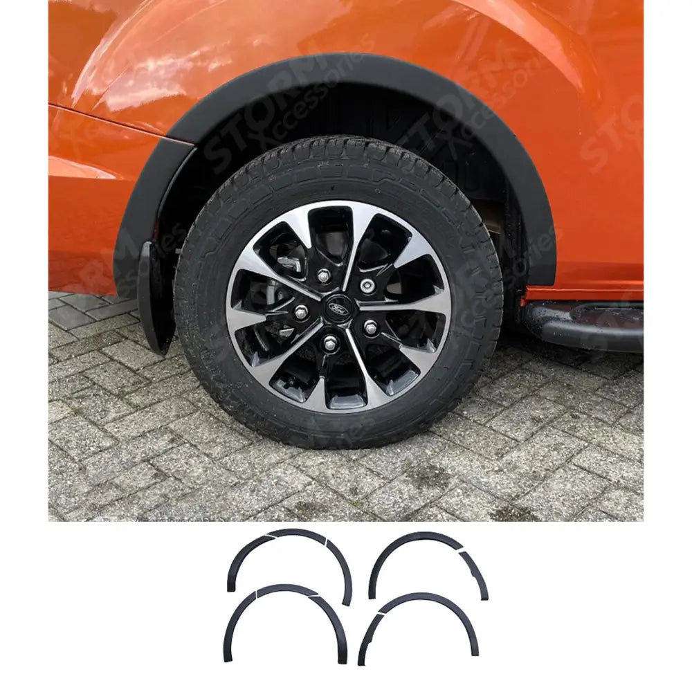 Wheel Arch Trims (10pcs) Matte Black For Ford Transit Custom Mk1 Facelift 2018 - 2024