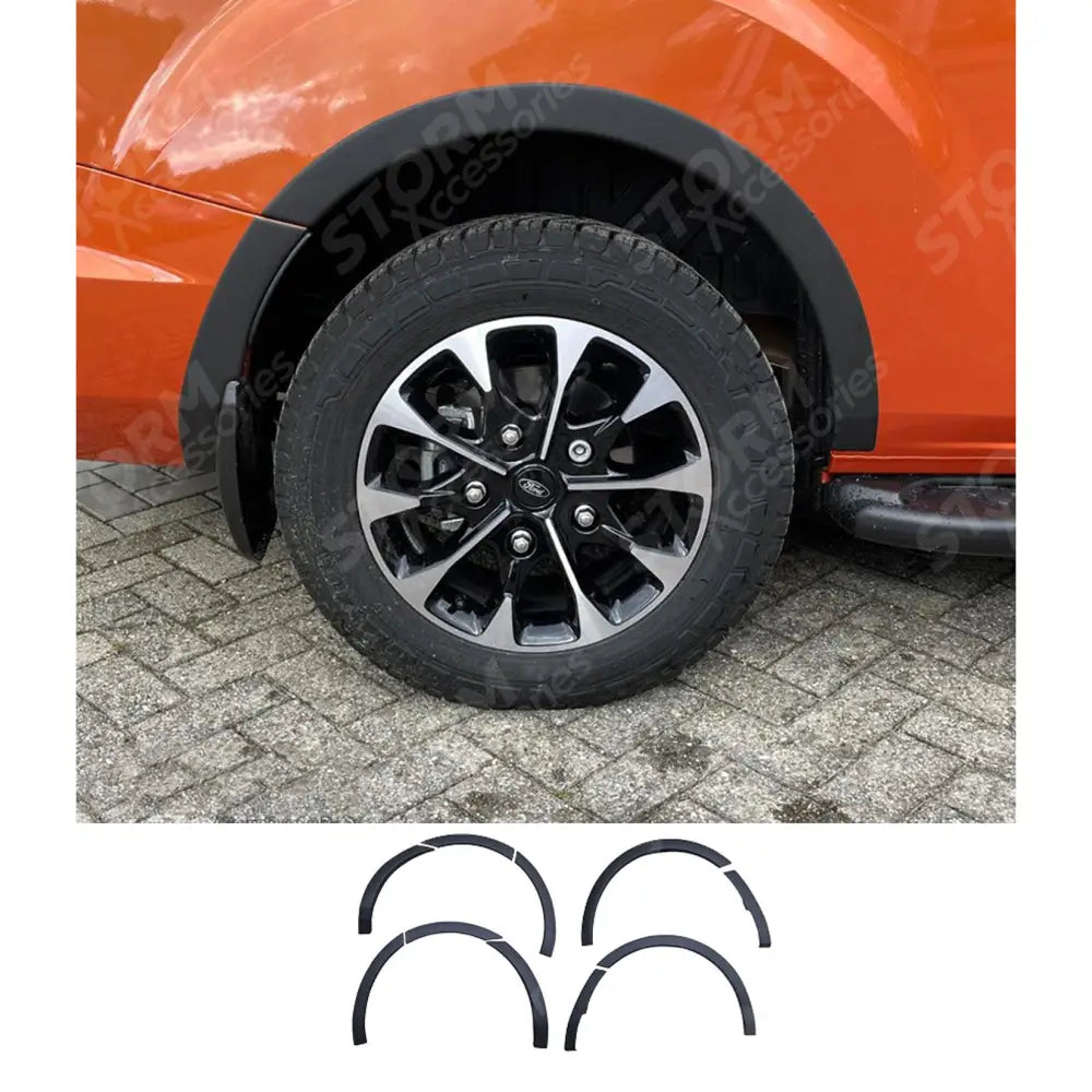 Wheel Arch Trims (10pcs) Matte Black For Ford Transit Custom Mk1 Facelift 2018 - 2024