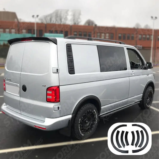 Wheel Arch Trims Gloss Black (8pcs) For Volkswagen Transporter T6 2015-2019