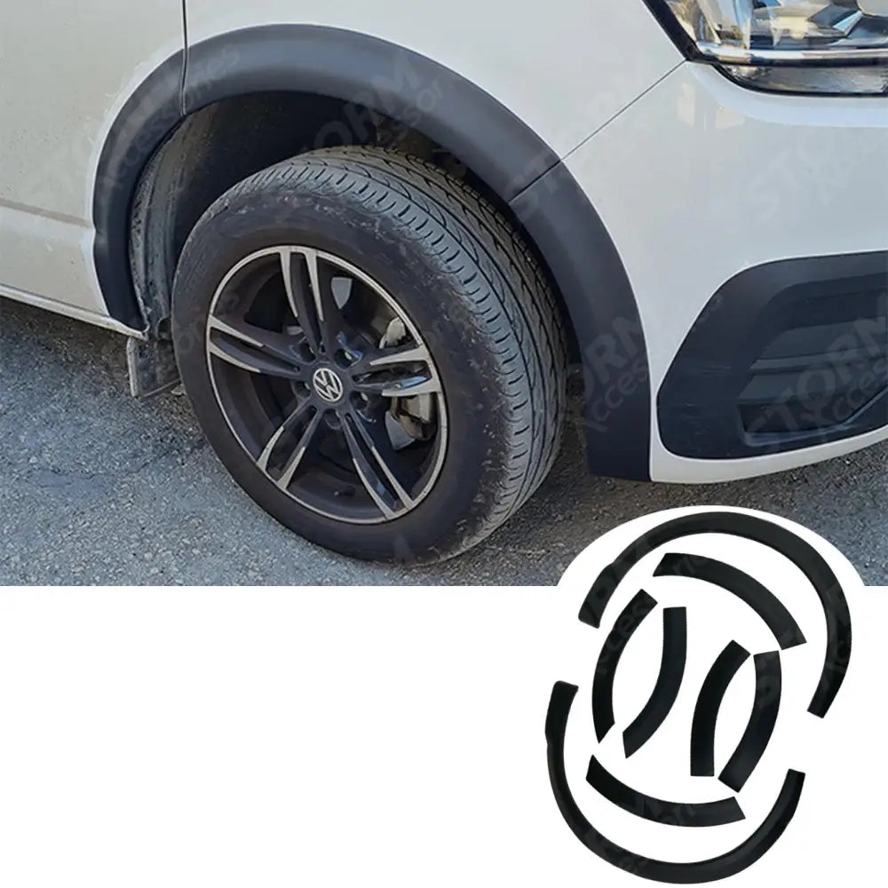 Wheel Arch Trims Matte Black (8pcs) For Volkswagen Transporter T6.1 2019-2021