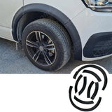 Wheel Arch Trims Matte Black (8pcs) For Volkswagen Transporter T6.1 2019-2021