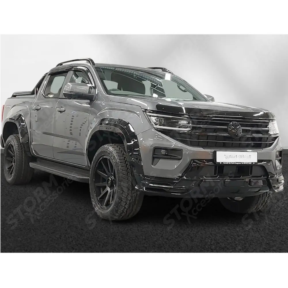 Wide Trak Front Valance Splitter In Gloss Black For Volkswagen Amarok 2023+