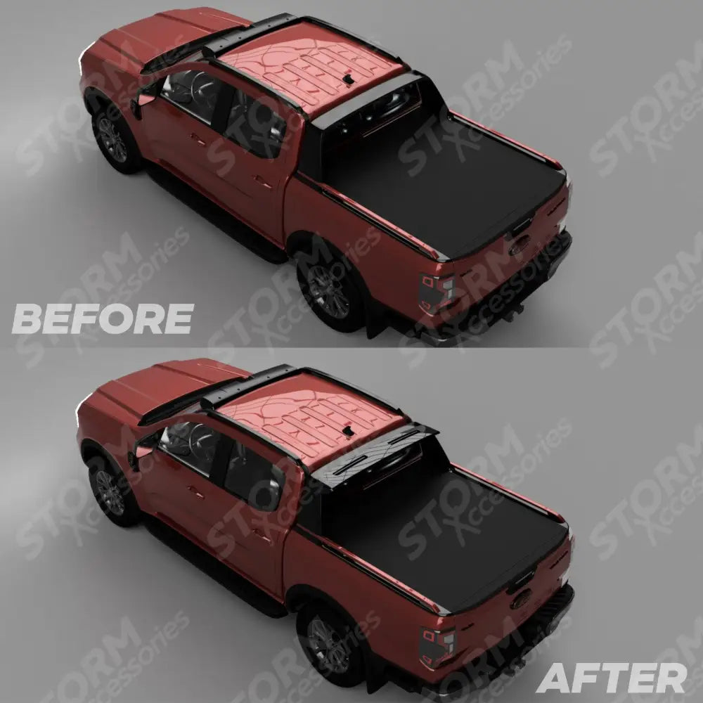Wildtrak Cowling Add On Spoiler In Gloss Black For Ford Ranger Next Gen 2023+