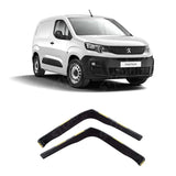 Wind Deflectors 2 Pcs Set Internal Fit Dark Smoke W104 For Citroen Berlingo - Peugeot Partner 2018 On