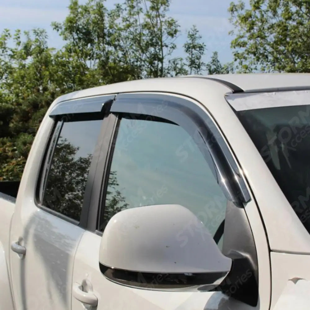 Wind Deflectors 4-pcs Set Black External Fit For Vw Amarok 2010-2017 Double Cab
