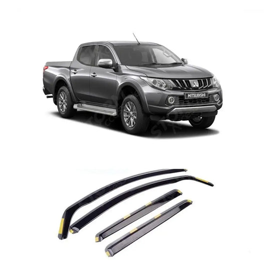Wind Deflectors - Internal 4pc Set For Mitsubishi L200 Series 5 / 6 Double Cab