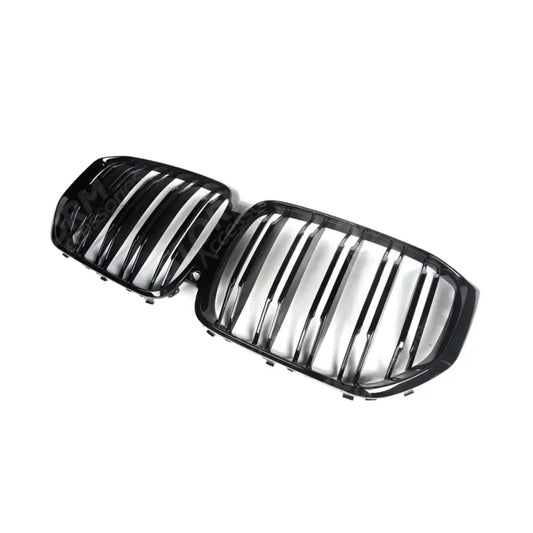 X5m Look Dual Slat Upgrade Front Grill In Gloss Black For Bmw X5 G05 2018 -2022