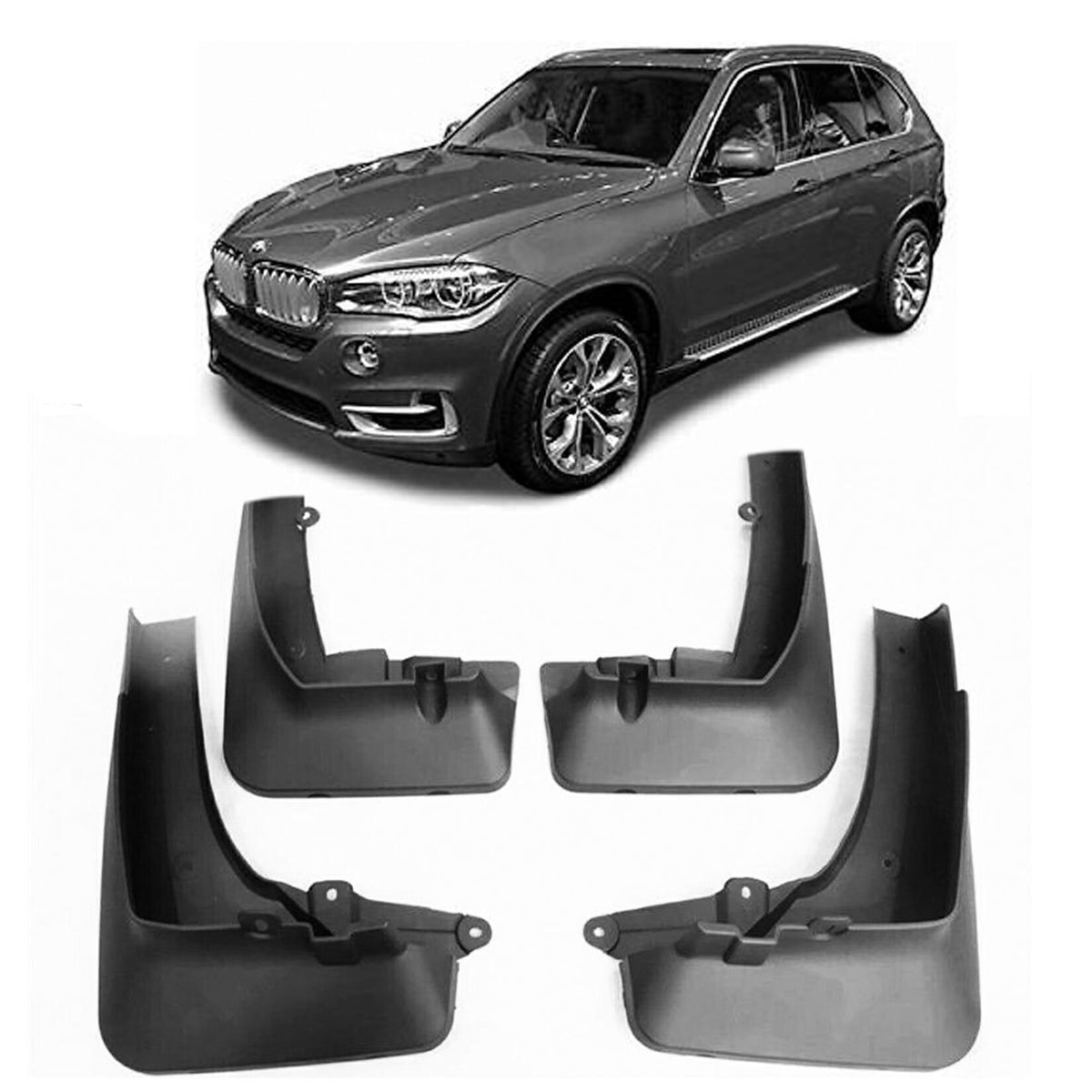 BMW X5 F15 2014-2018 OE STYLE MUD FLAP SET - FOR MODELS WITH SIDE STEPS - Storm Xccessories2