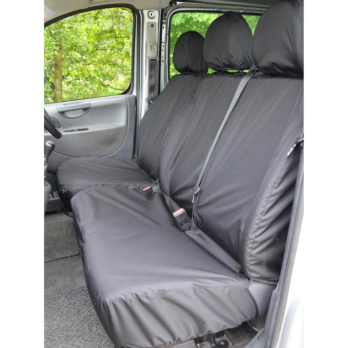 Citroen Dispatch Van 2007 - 2016 Driver's Seat And Double Passenger Seat Covers - Black